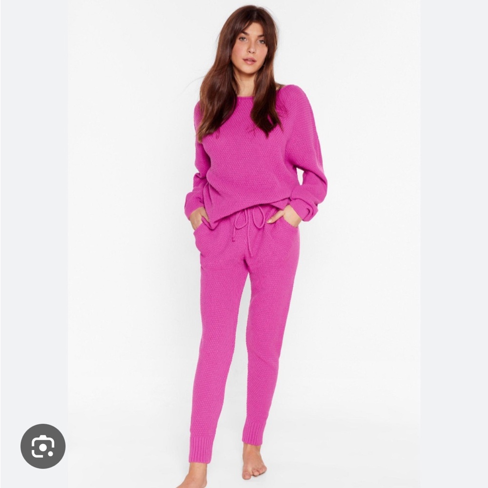 Nasty Gal Hot Pink Knit Sweater